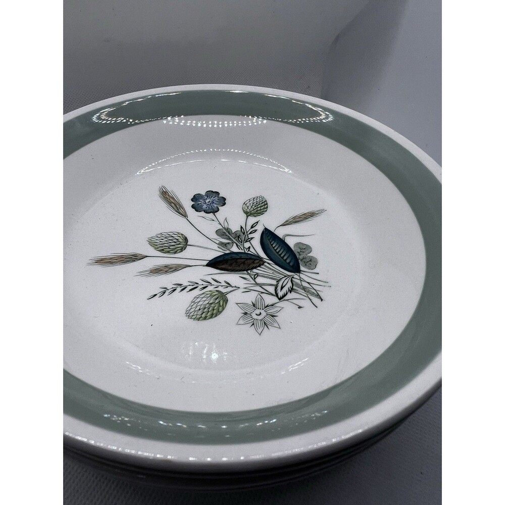 4 Wood & Sons Clovelly Bowl Vintage 1960s 7.5" England Salad Cereal Bowl mcm